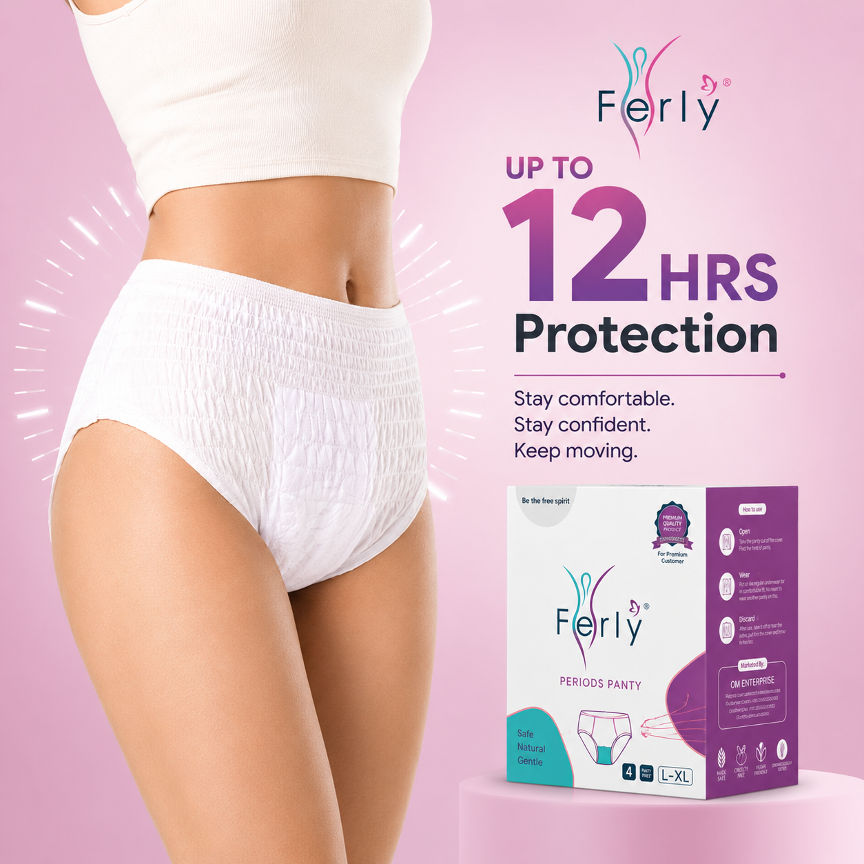 Super Absorbent Disposable Period Panties – Pack of 4