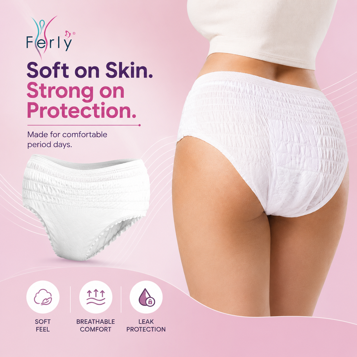 Super Absorbent Disposable Period Panties – Pack of 4