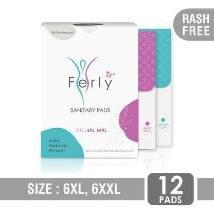 Ultra Hygiene Sanitary Pad Combo – 6 XL + 6 XXL Pads | Heavy Flow | 12 Pads