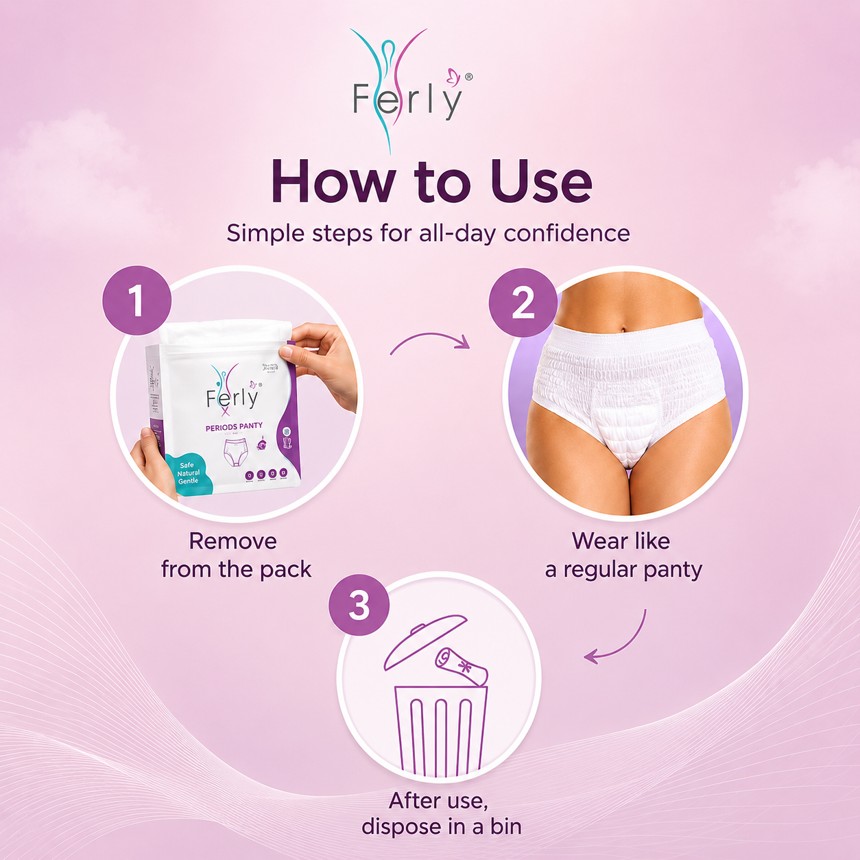 Super Absorbent Disposable Period Panties – Pack of 4