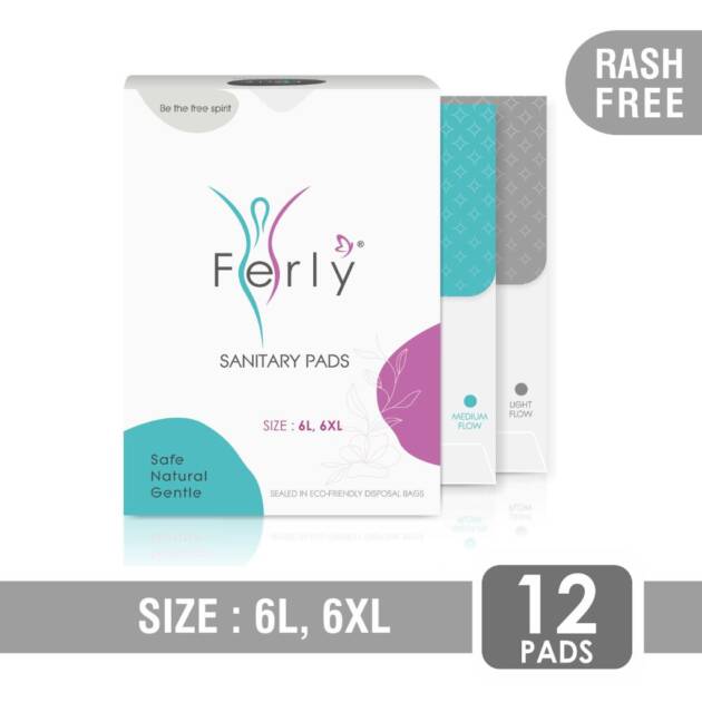 Ultra Hygiene & Comfort Sanitary Pads for Heavy Flow – 6 XL & 6 L (Pack of 12)