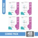Ultra-Safe Sanitary Pads for Women – 48 Pads (24 Medium Flow XL + 24 Light Flow L)