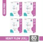 Extra Comfort Sanitary Pads Combo – Heavy Flow, Pack of 4 (80 Pads Total)