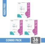 Ultra Hygiene 24 L and 12 XXL Sanitary Pads for Heavy Flow – Pack of 36