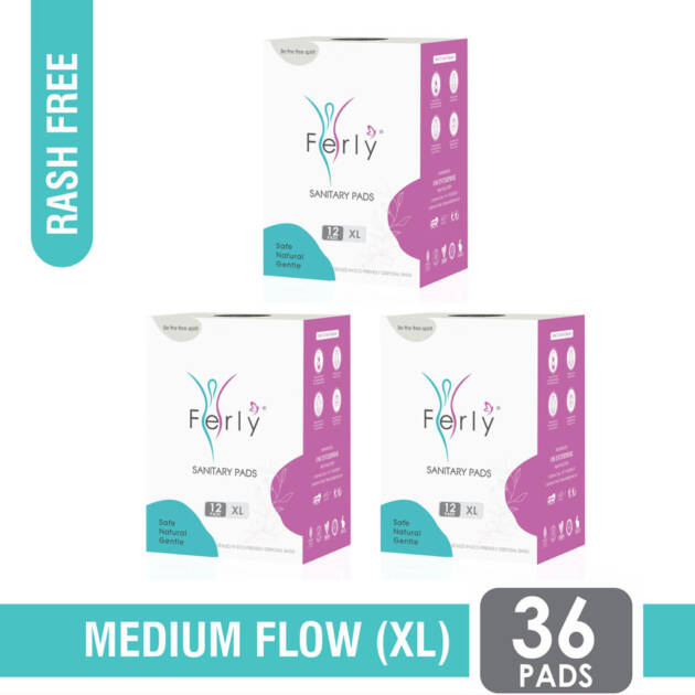 Ferly ultra hygiene + comfort 36 XL, for medium flow sanitary pad (pack of 36)