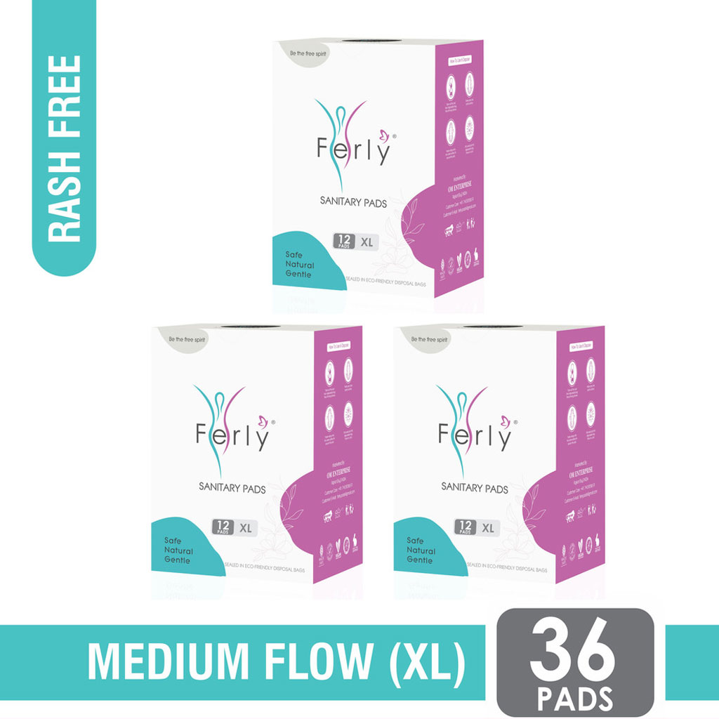 Ferly ultra hygiene + comfort 36 XL, for medium flow sanitary pad (pack of 36)