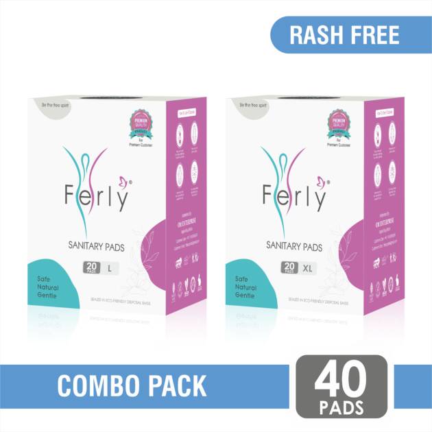 Ultra-comfort XL sanitary pads for heavy flow protection