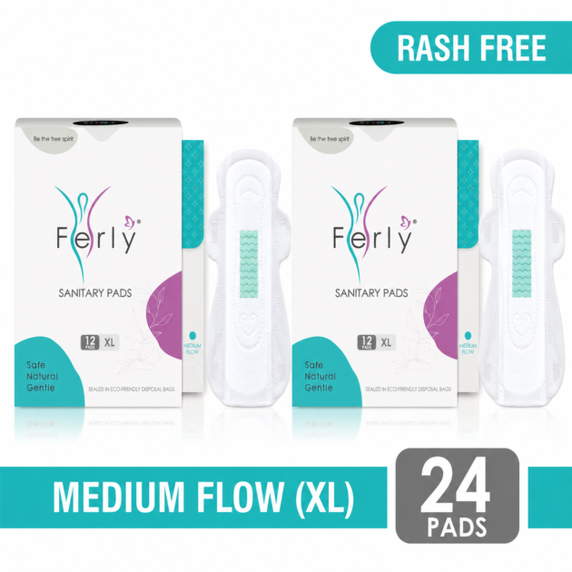 Ultra Hygiene XL Sanitary Pads for Heavy Flow – Pack of 24